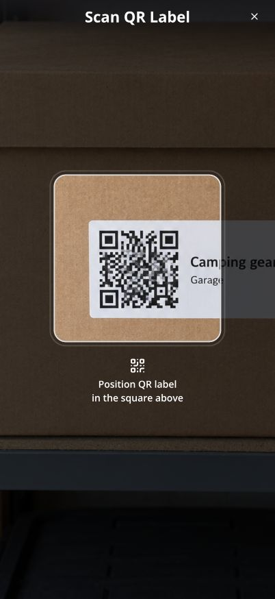 Actual QR scanner with a simulated label camera feed.